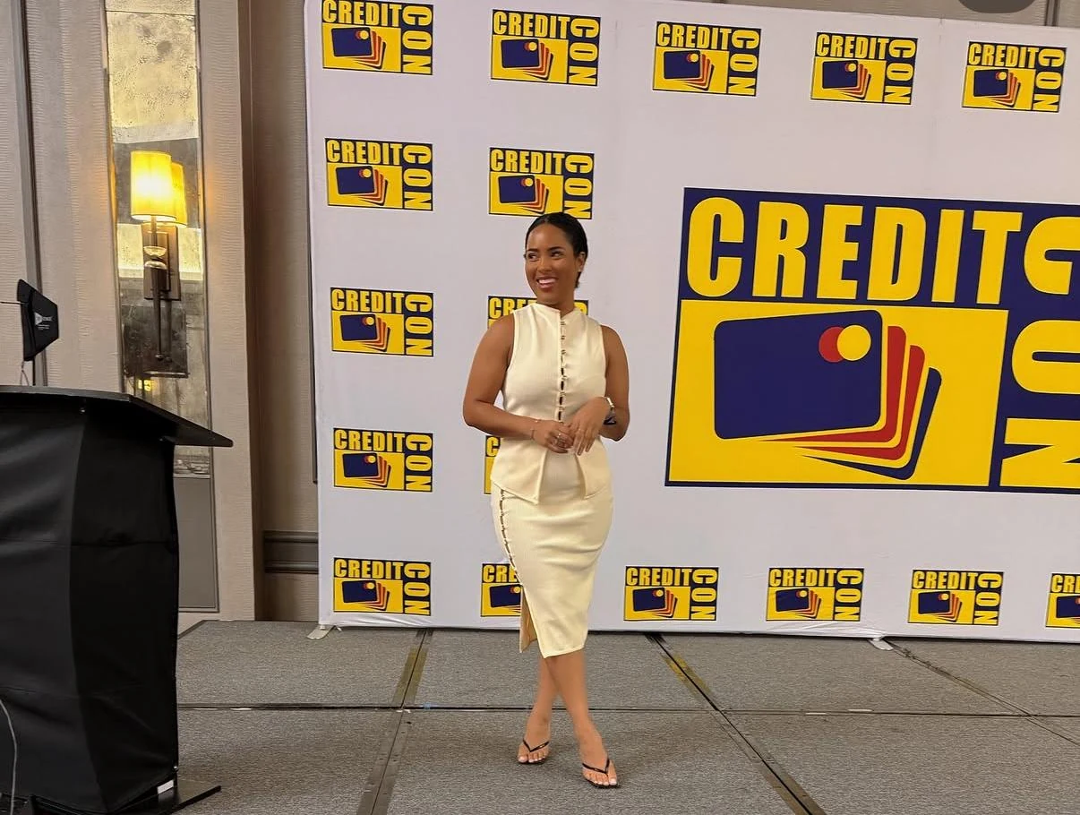 Holly on stage at CreditCon, the national credit industry conference