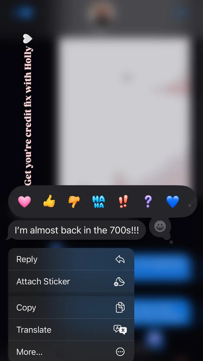 Client text: I am almost back in the 700s